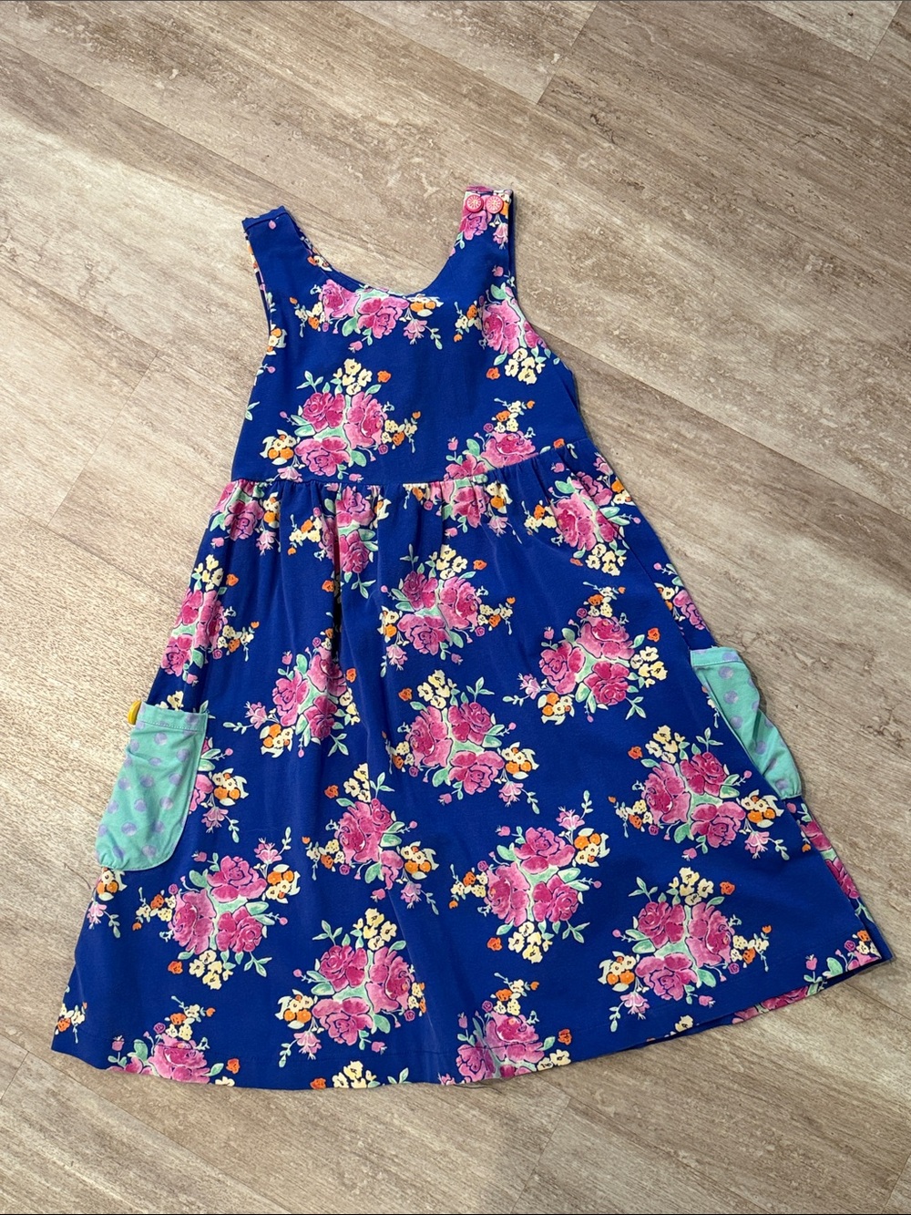 Matilda Jane Girls' Blue Floral Pocket Dress sz 10
